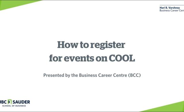 Embedded thumbnail for How to register for events on COOL