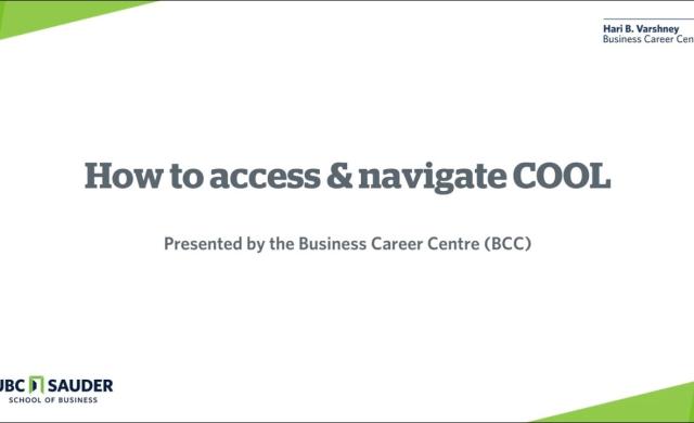Embedded thumbnail for How to access and navigate COOL
