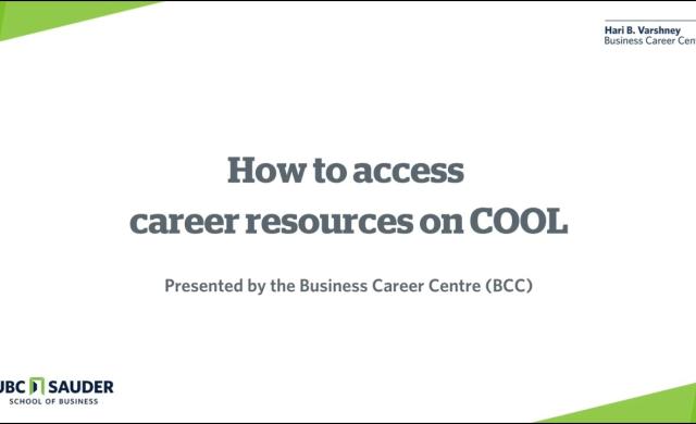 Embedded thumbnail for In this video, we will walk you through the simple steps to access many useful career resources available on the COOL (Career Op