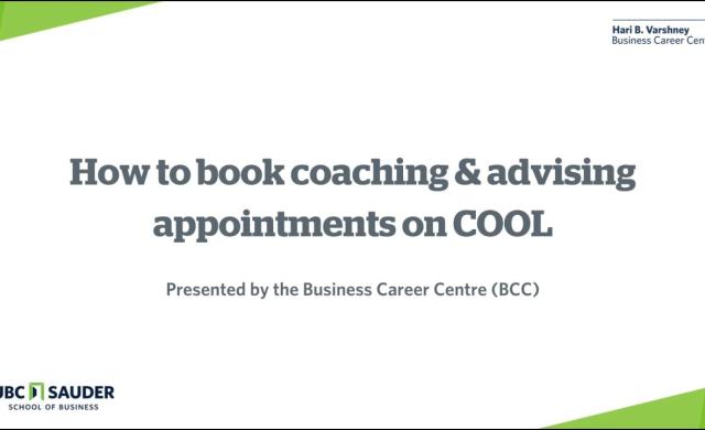 Embedded thumbnail for How to book coaching &amp;amp; advising appointments on COOL