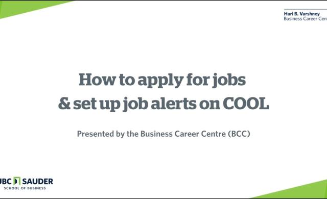 Embedded thumbnail for How to apply for jobs &amp;amp; set up job alerts on COOL